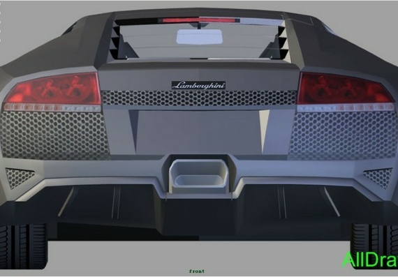 Lamborghini Murcielago LP640 (Ламборджини Мурcелаго ЛП640) - чертежи (рисунки) автомобиля
